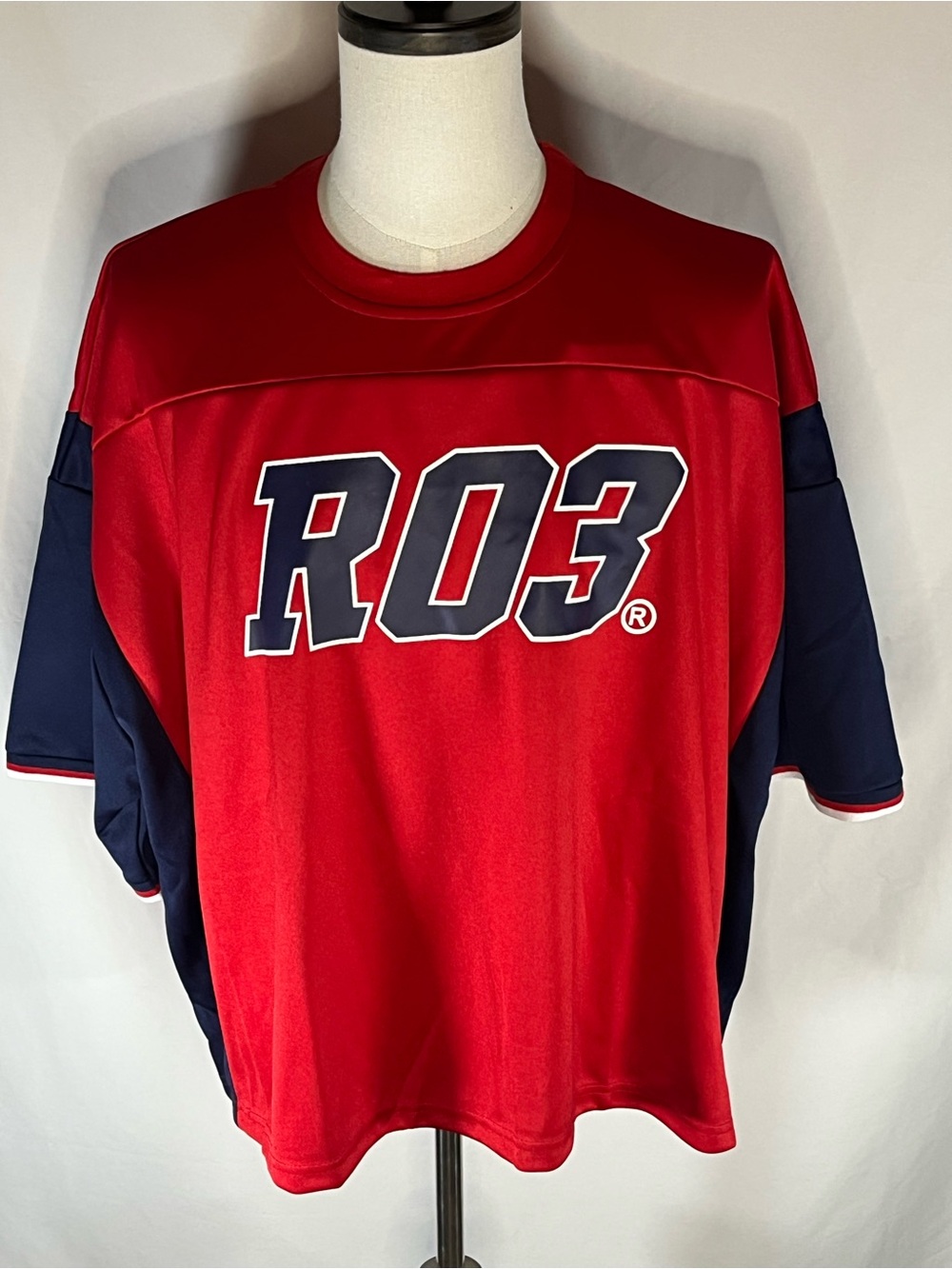 GV Gallery Raspberry Hills R03 Graphic Red White Blue Sports Jersey XL NWT